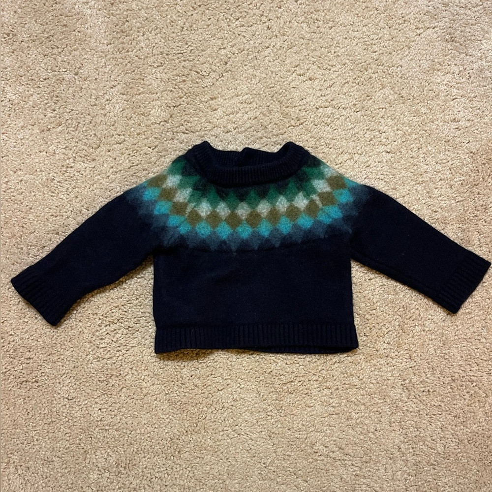 Jacadi Paris Cashmere blue sweater 24mo